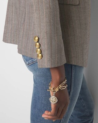 WHBM® Petite Herringbone Studio Blazer click to view larger image.