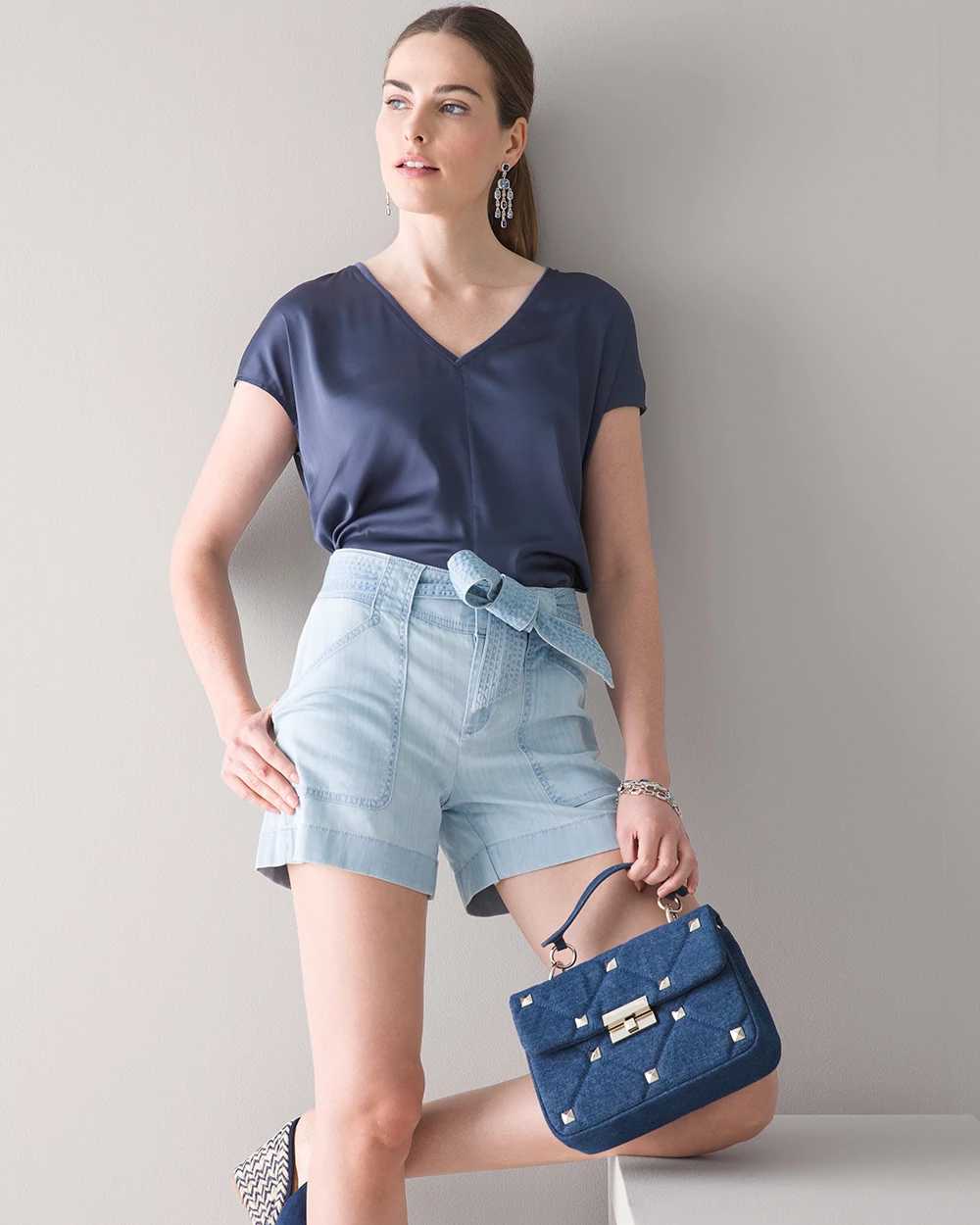 White house black market denim shorts cheap