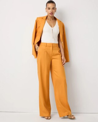 Pleated High-Rise Wide Leg Pant