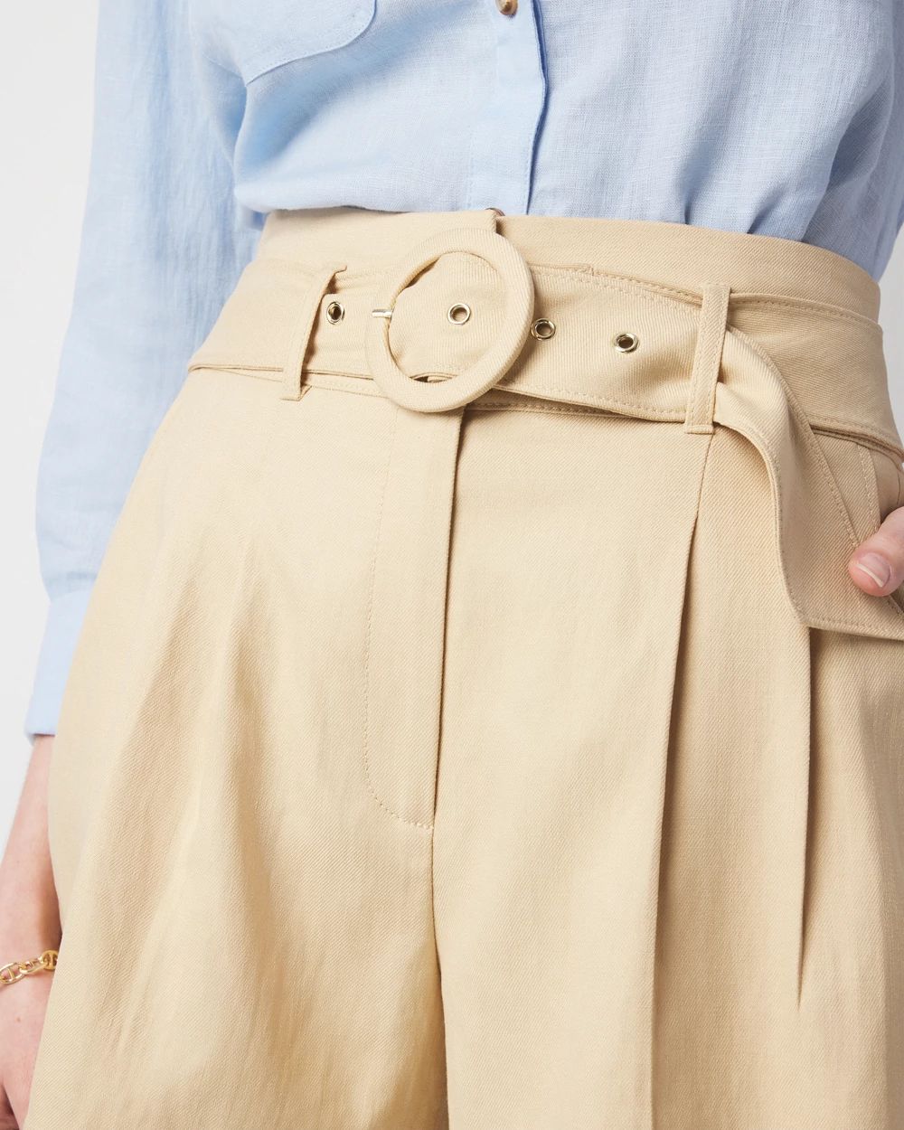 Extra High-Rise Belted Shorts