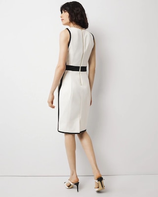 Sleeveless V-neck Colorblock Sheath click to view larger image.