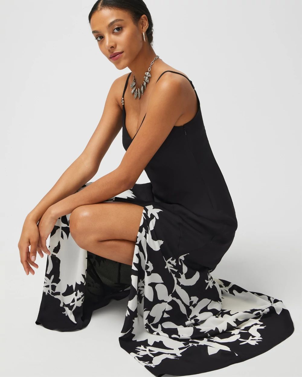 Lace-Up Back Maxi Dress