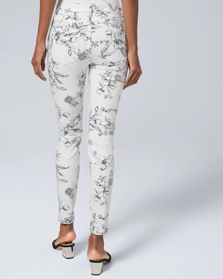 High-Rise Sculpt Floral Skinny Jeans