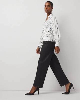 Petite Clear Coated Extra High Rise Barrel Jean click to view larger image.