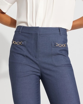 High-Rise Piper Denim-Look Flare Pant click to view larger image.