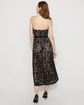 Strapless Lace Midi Dress click to view larger image.