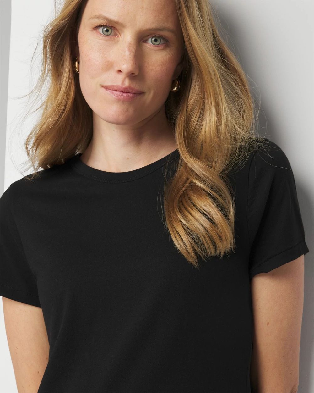 Cotton Modal Fitted Crewneck Tee