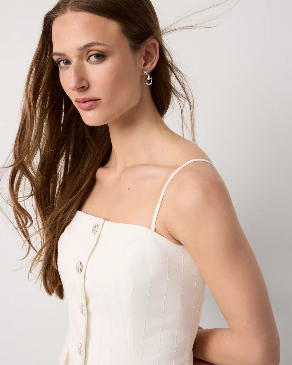 Sequin Pinstripe Bustier