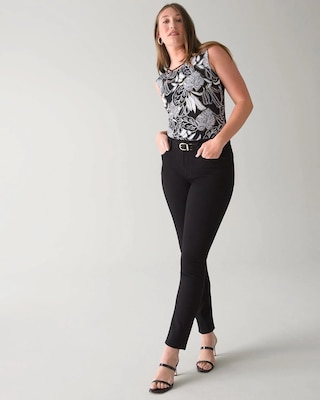 High-Rise Black Slim Jeans