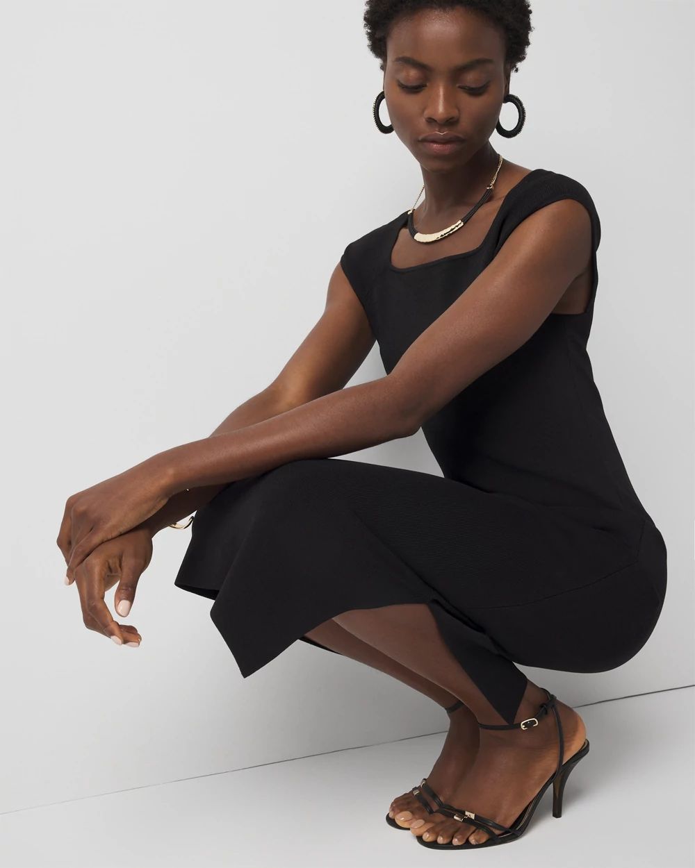 Petite WHBM FORME™ Ribbed Stretch Sweater Dress