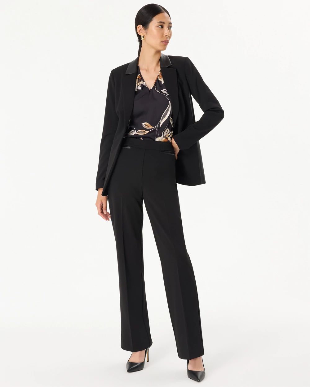 Knit Crepe High-Rise Riley Trouser click to view larger image.