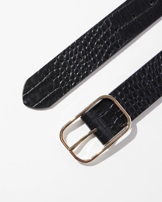 Croco Denim Belt