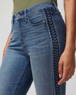 High Rise Sculpt Pleated Skinny Jeans