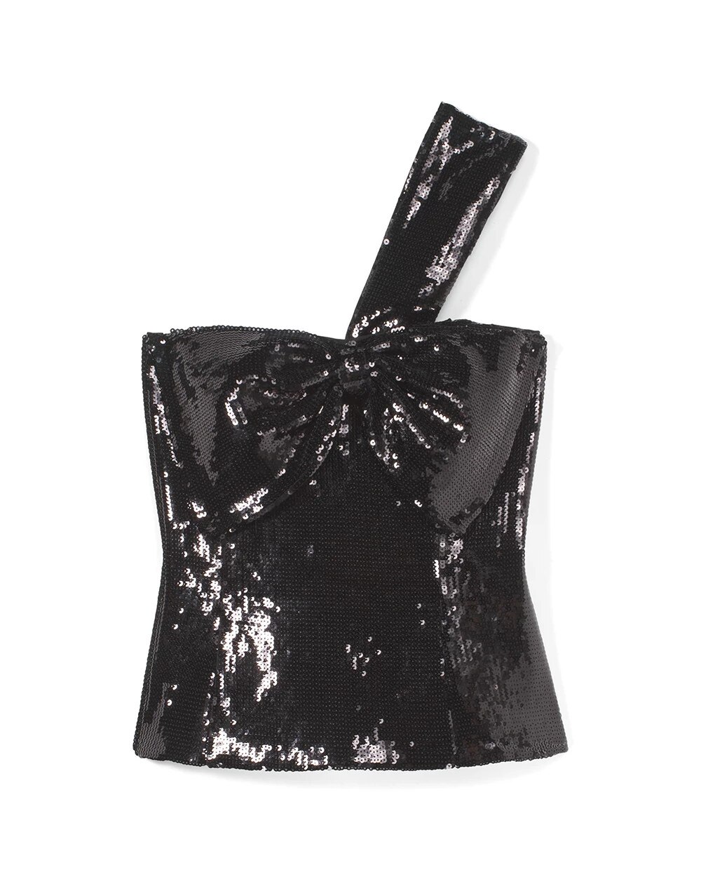 white sequin bustier top