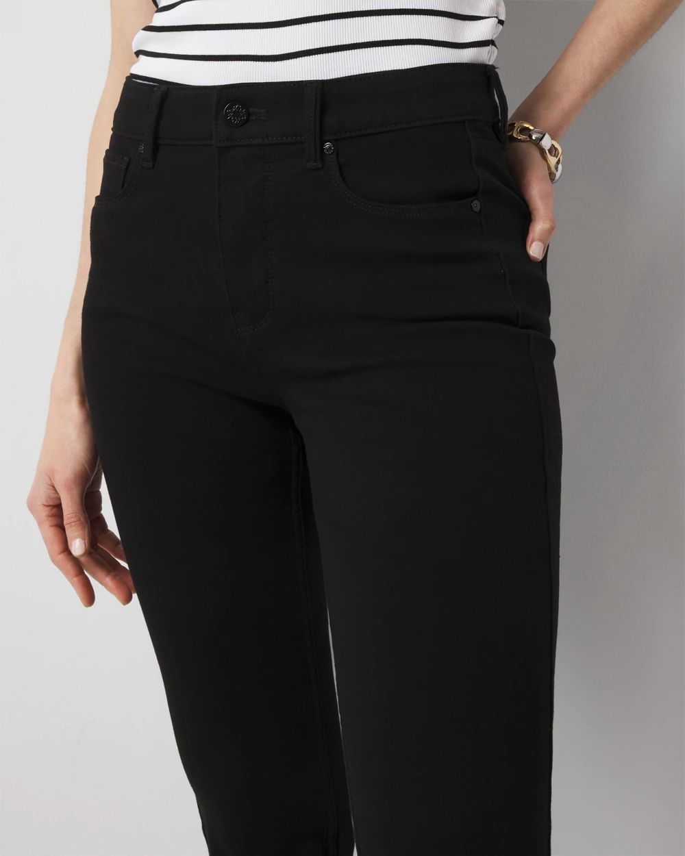 High-Rise Skinny Flare Jeans click to view larger image.