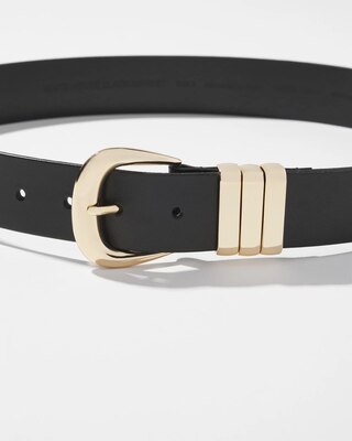 Leather Three-Ring Belt click to view larger image.
