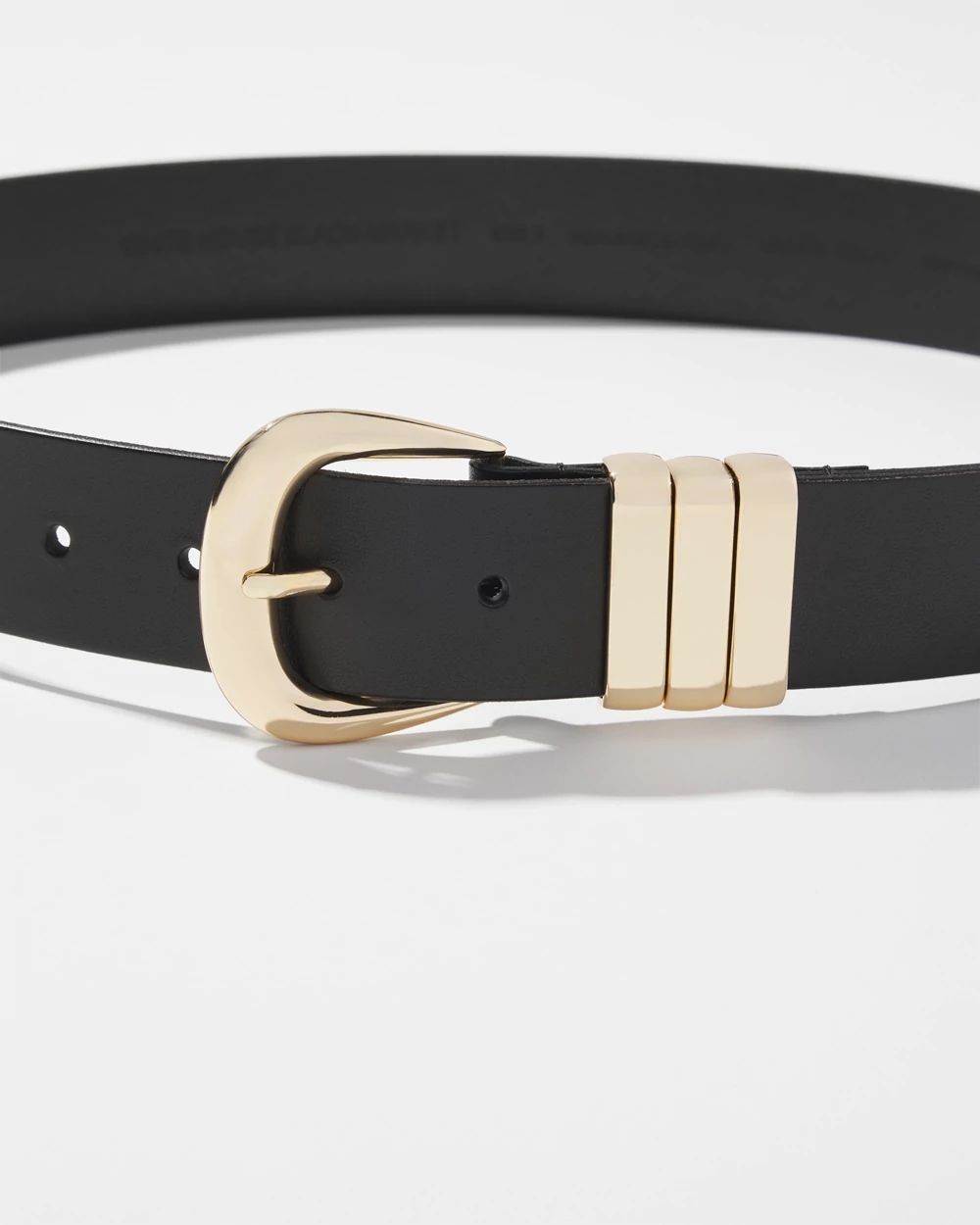 Leather Three-Ring Belt
