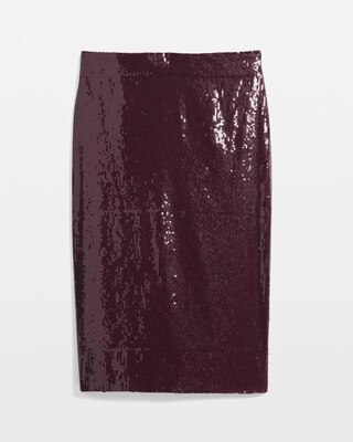 Petite Sequin Midi Skirt click to view larger image.