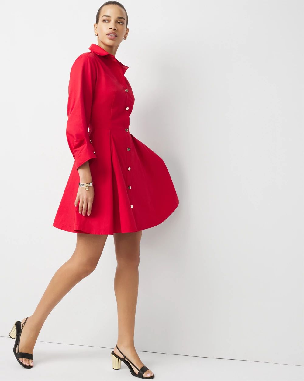 Petite Twill Shirt Dress