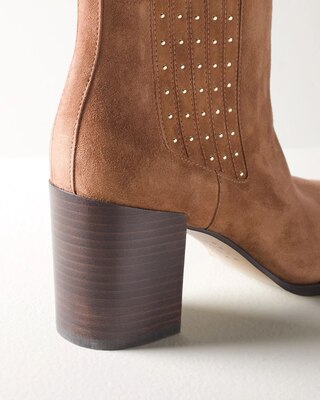 Suede Studded Short Boots