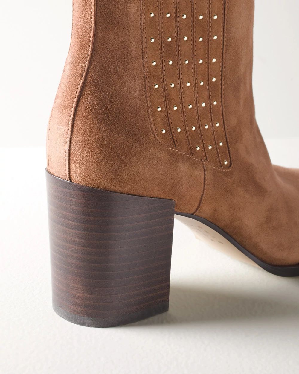 Suede Studded Short Boots