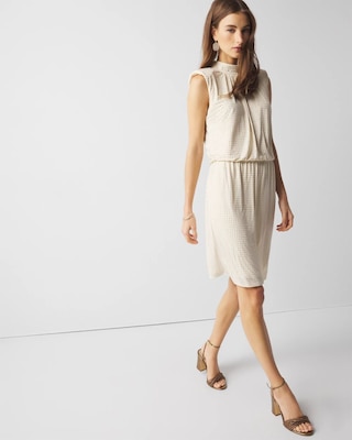 Embellished Blouson Mini Dress