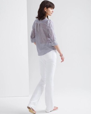 Pinstripe Silk Blend Top