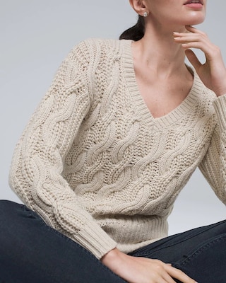 Petite Cable Knit Sweater