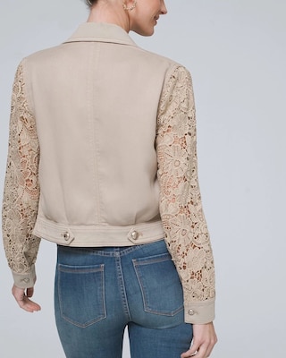 Lace-Sleeve Utility Jacket