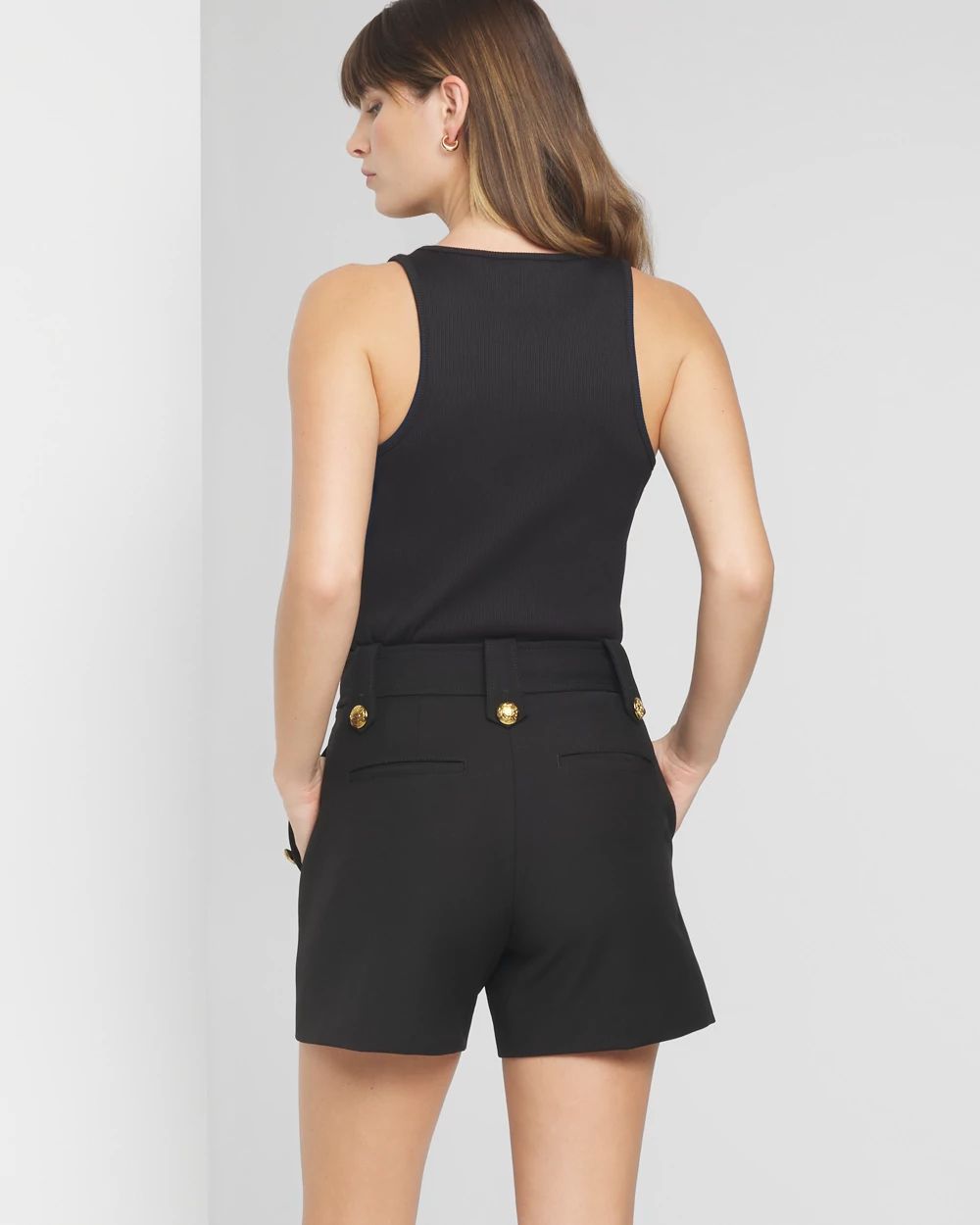 Curvy Mariner Button Shorts