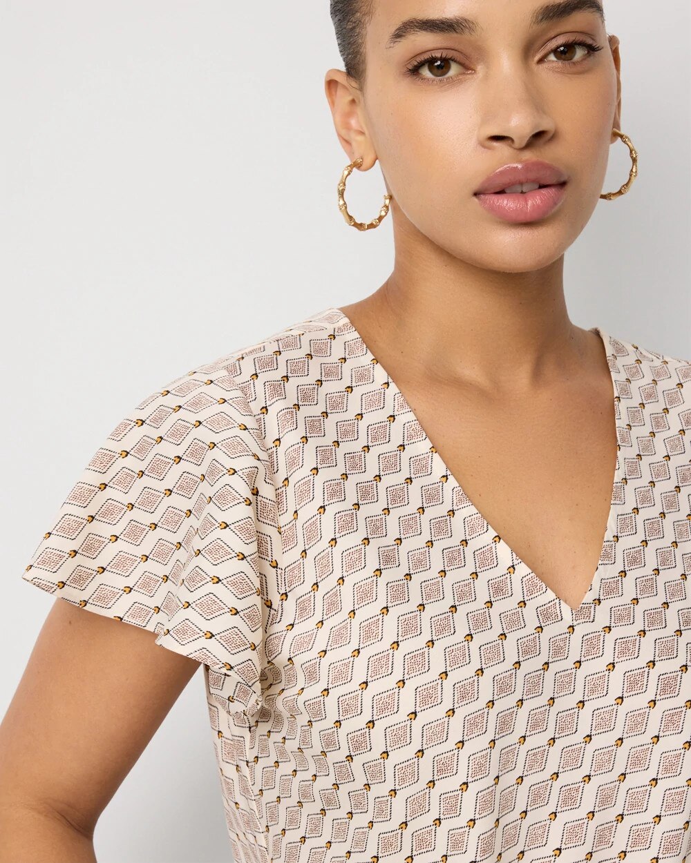 Flutter Sleeve Crepe Shell