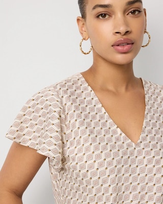 Flutter Sleeve Crepe Shell click to view larger image.