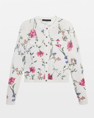 Novelty Stitch Crew Cardigan