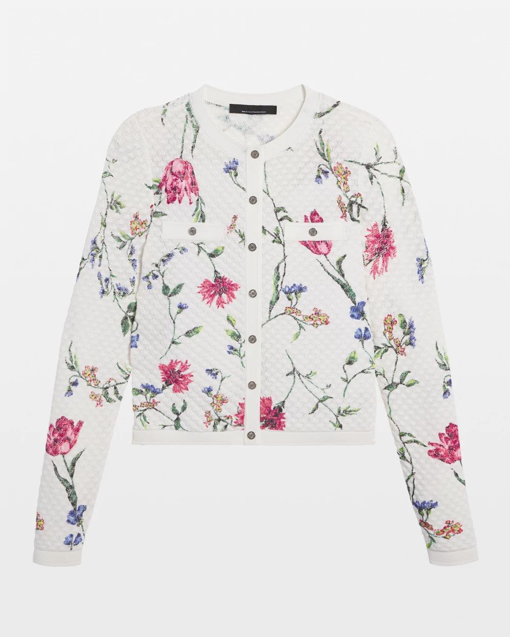 Novelty Stitch Crew Cardigan