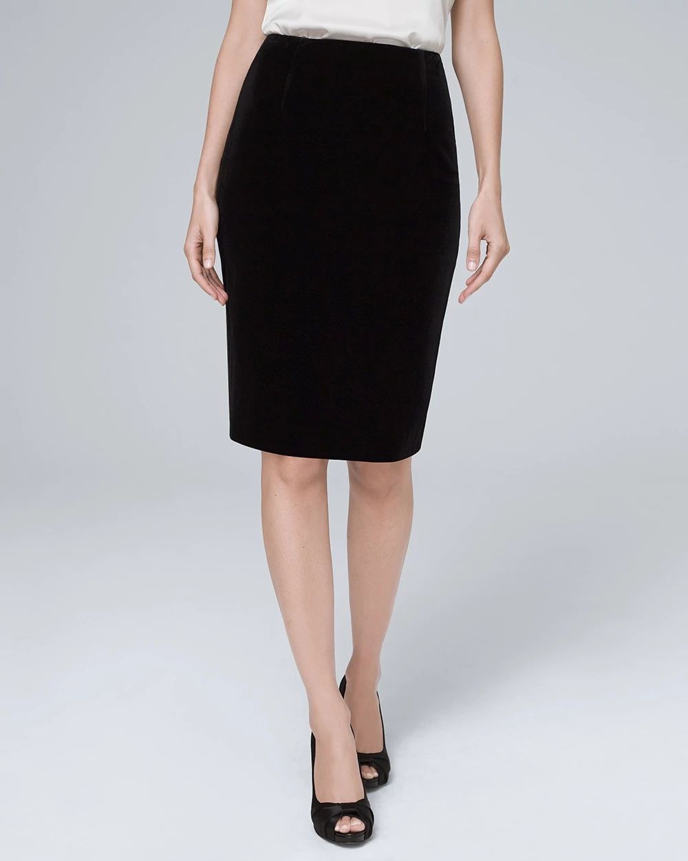 Velvet Pencil Skirt