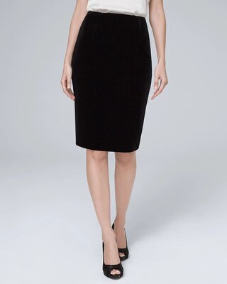 Velvet Pencil Skirt