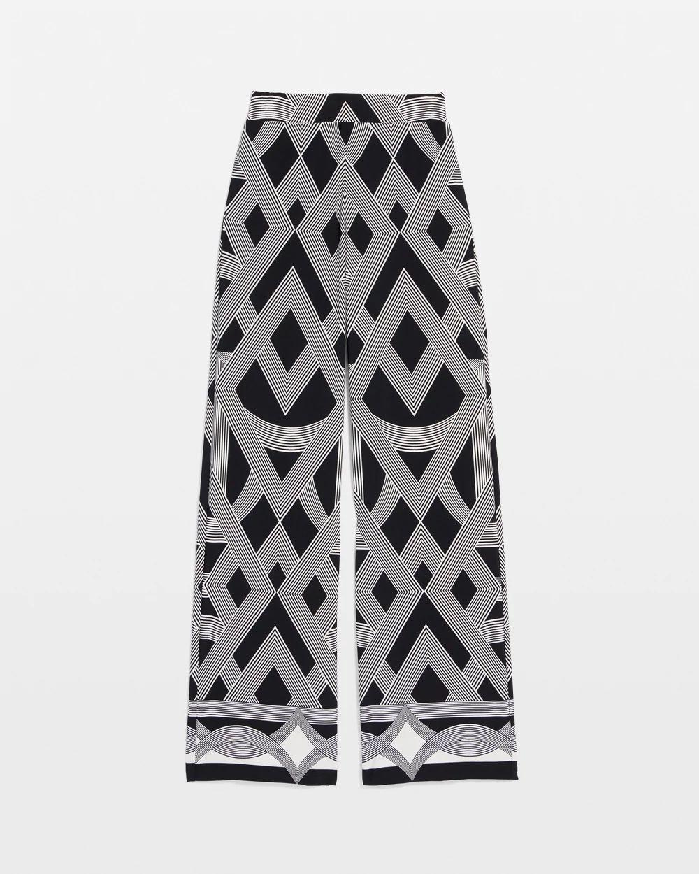Geometric Print Wide-Leg Pant