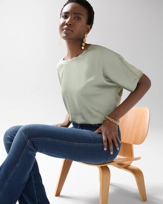 Short-Sleeve Woven Dolman
