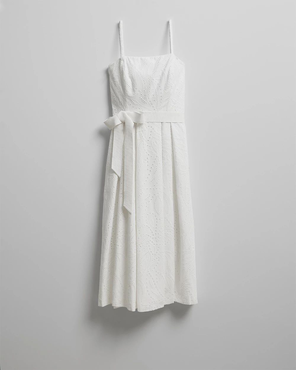 Strapless Eyelet Fit-and-Flare Dress