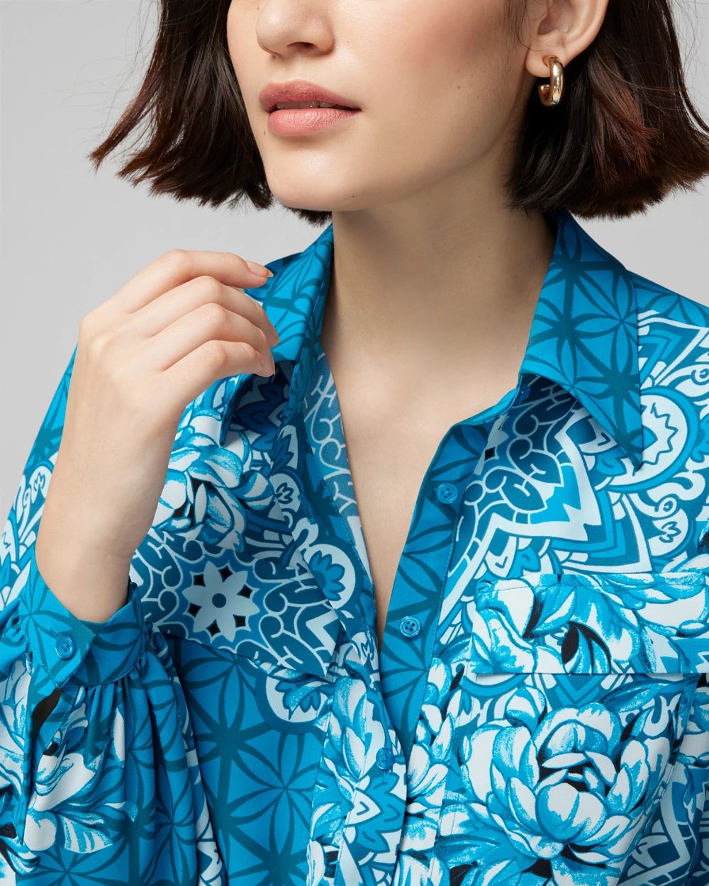 Long Sleeve Shirt Midi Dress With Belt