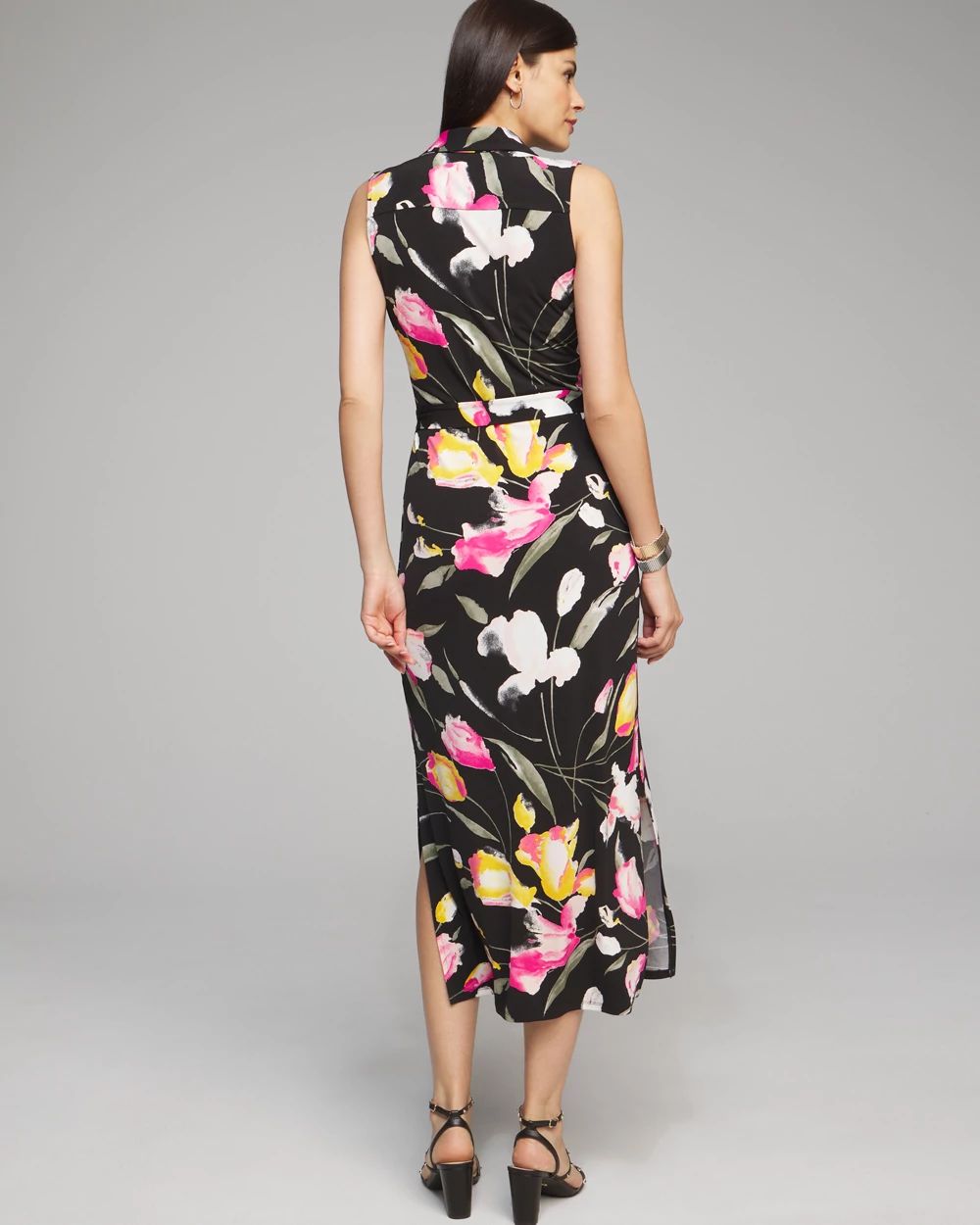 Outlet WHBM Sleeveless Utility Midi Dress
