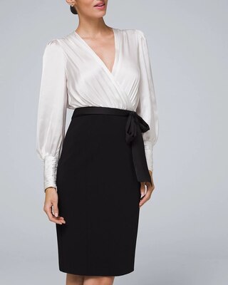 Body Perfecting Mixed-Media Sheath Dress