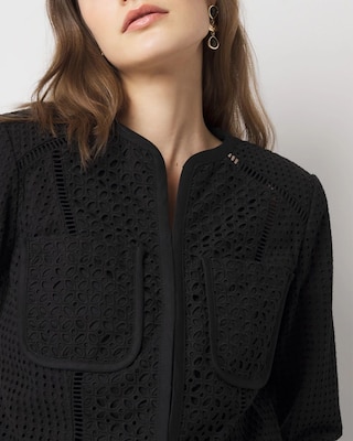 Petite Eyelet Jacket click to view larger image.