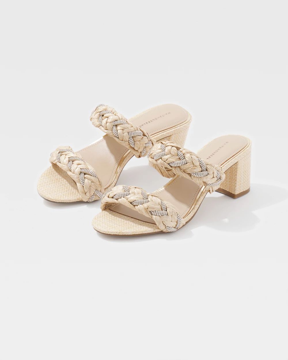 Braided Raffia Heeled Sandal