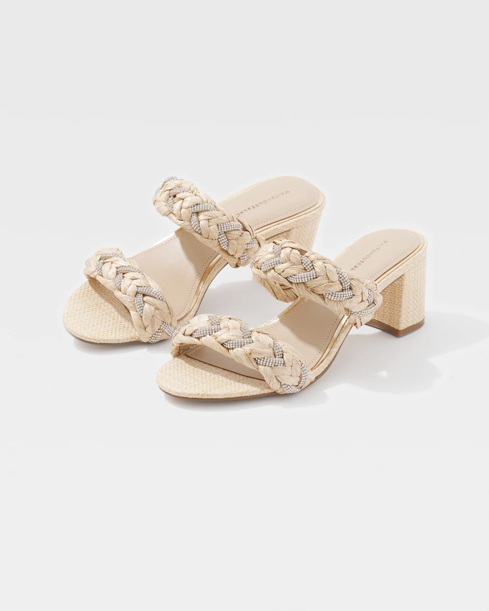 Braided Raffia Heeled Sandal