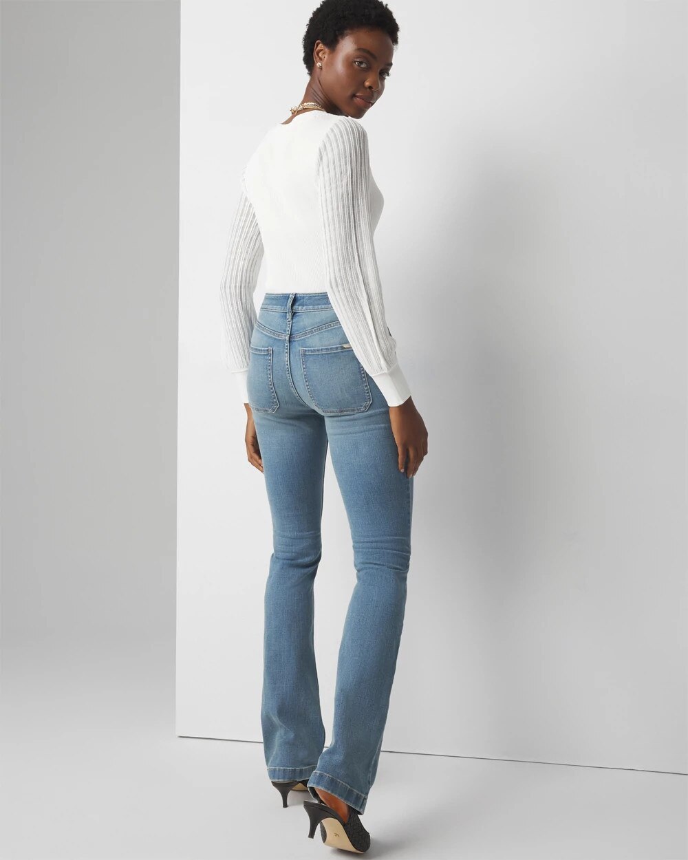 High Rise Patch Pocket Bootcut Jean - image 2