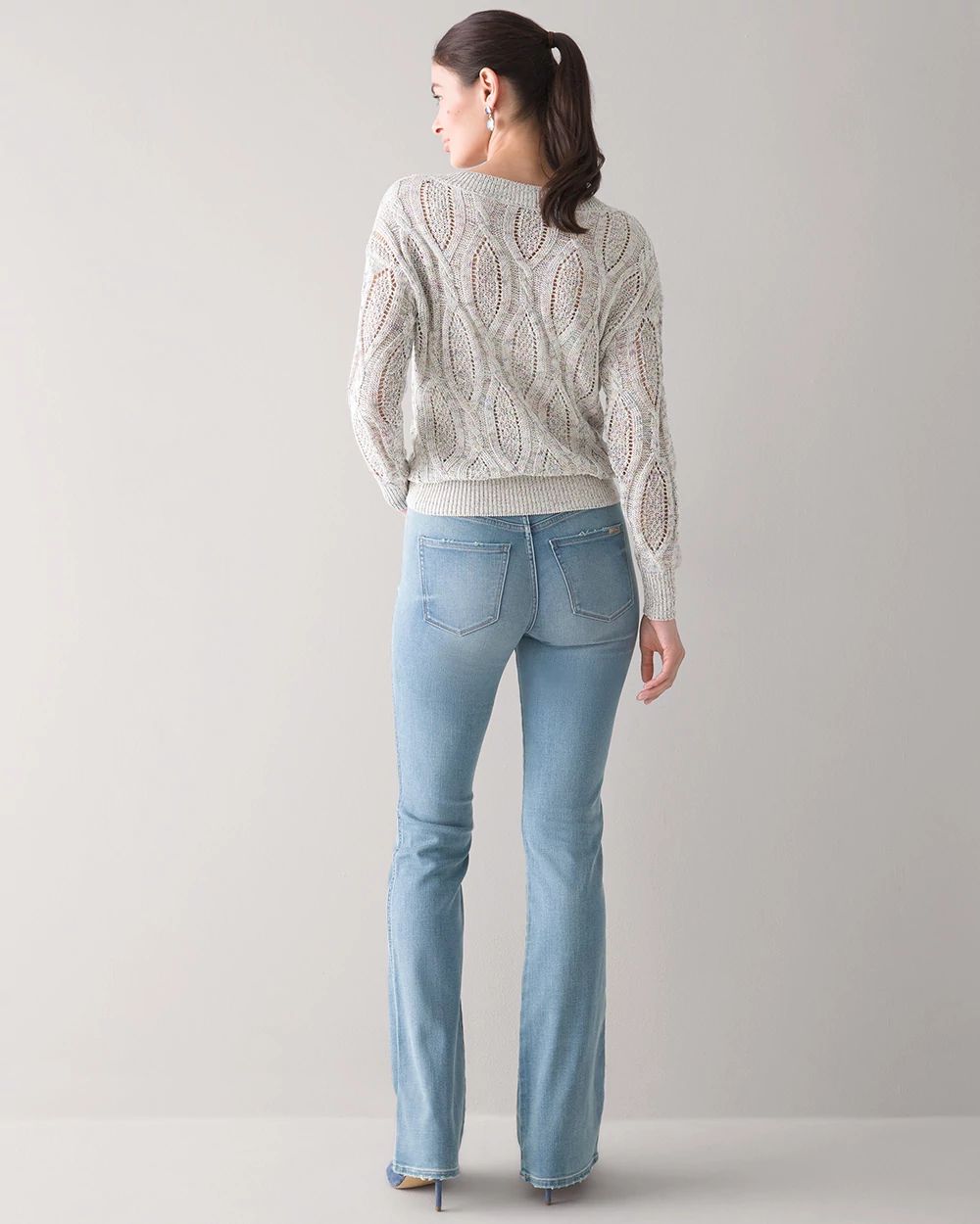 Petite High-Rise Everyday Soft Denim™ Skinny Flare Jeans