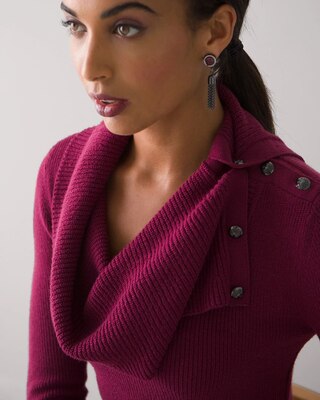 Cowl Neck Sweater Dress