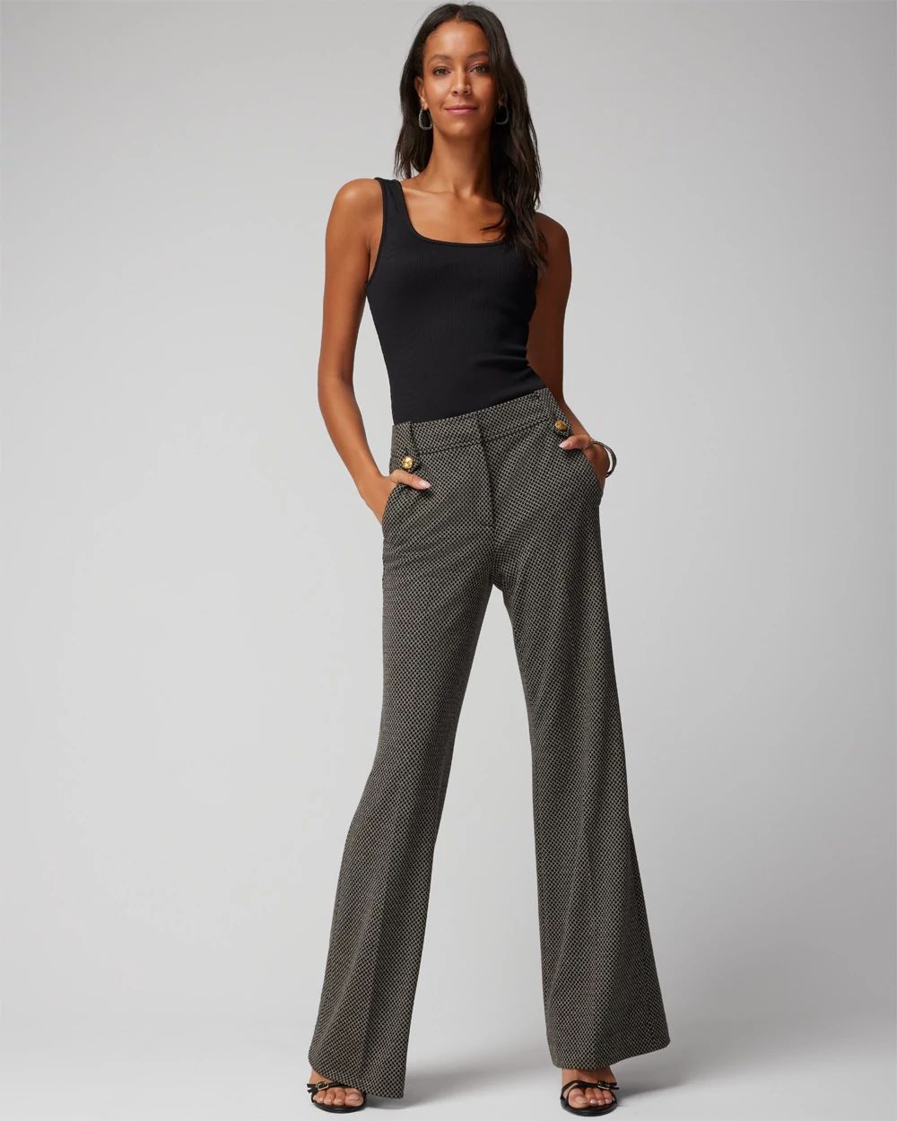 Mariner Wide Leg Geometric Print Pants