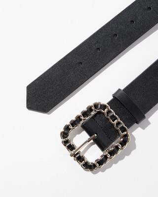 Double Chain Leather Belt